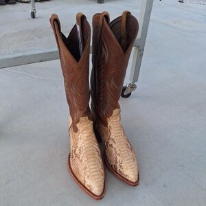 Snake skin cowboy boots